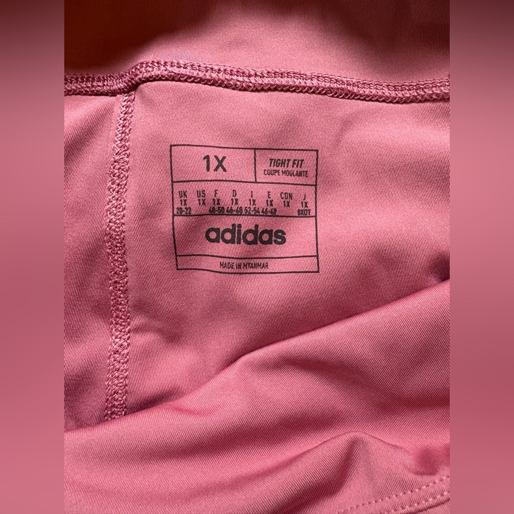 Lot of 2 Woman Sz XL 1XL Adidas Evolution and Creation  Pink Floral Leggings - Picture 6 of 9